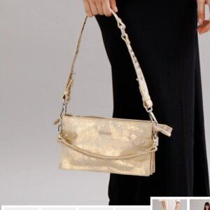 New Neuville Rose Gold Leather Purse NWT Barcelona luxury Designer